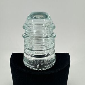 Vintage Hemingray No. 12 Green Glass Wire Insulator 0 Hobnail Bottom 3.5 Tall